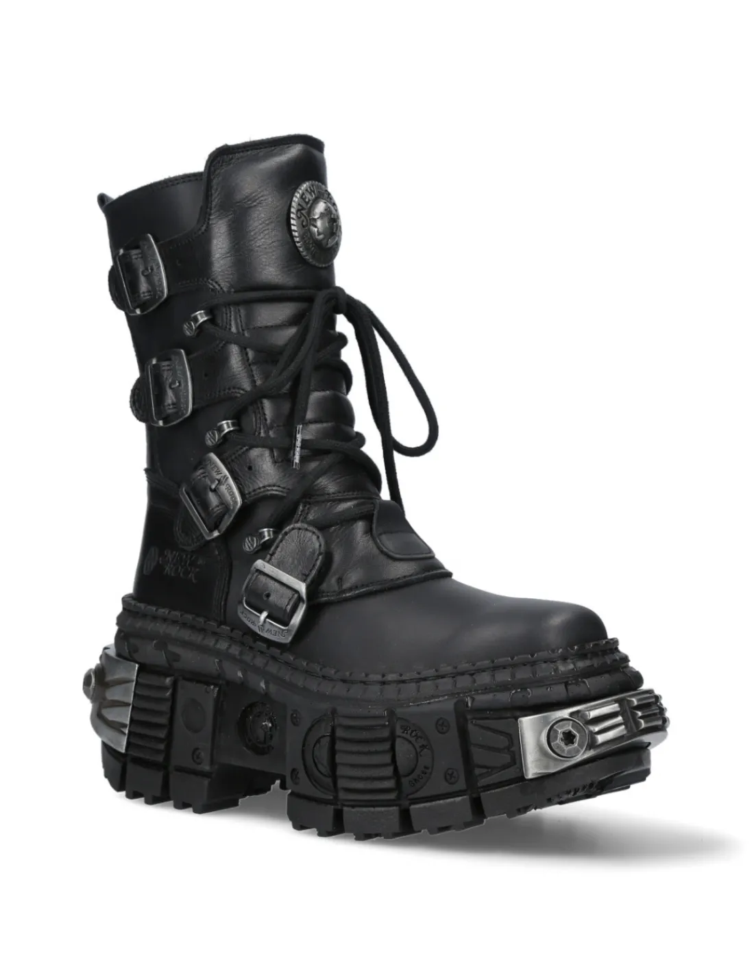 New Rock ANKLE BOOT BLACK TANK M-WALL373-C2