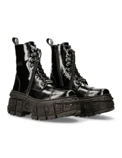 New Rock ANKLE BOOT BLACK TANK M-WALL126-S2 Sale