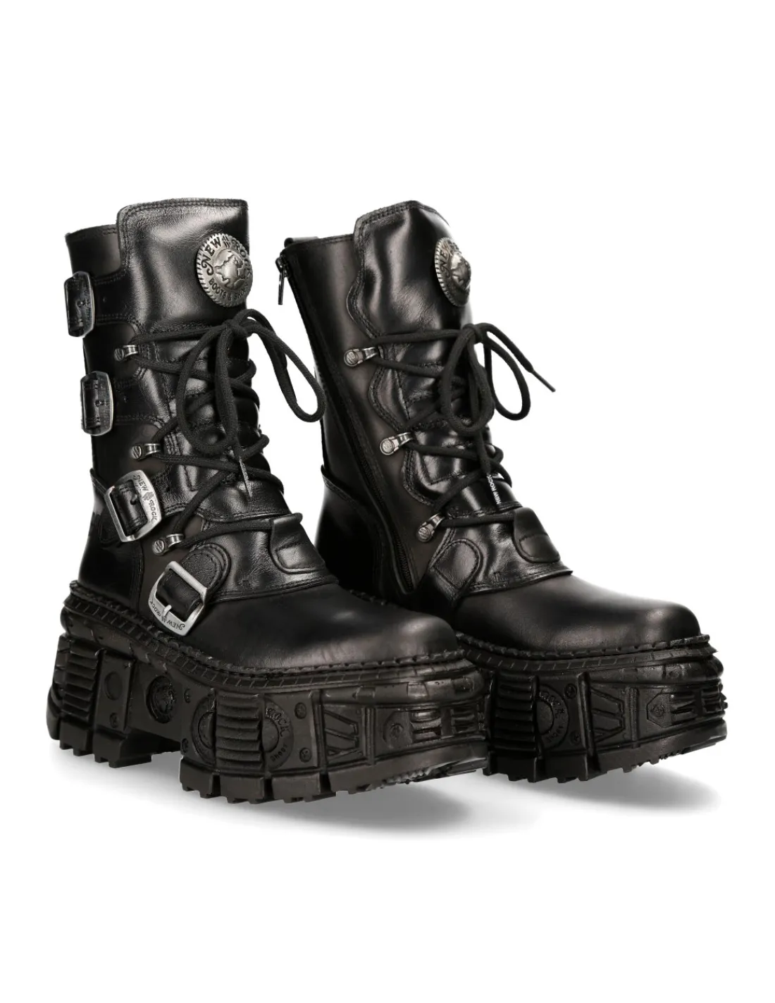 New Rock ANKLE BOOT BLACK TANK M-WALL373-S1 Clearance