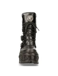 New Rock ANKLE BOOT BLACK TANK M-WALL373-S1 Clearance