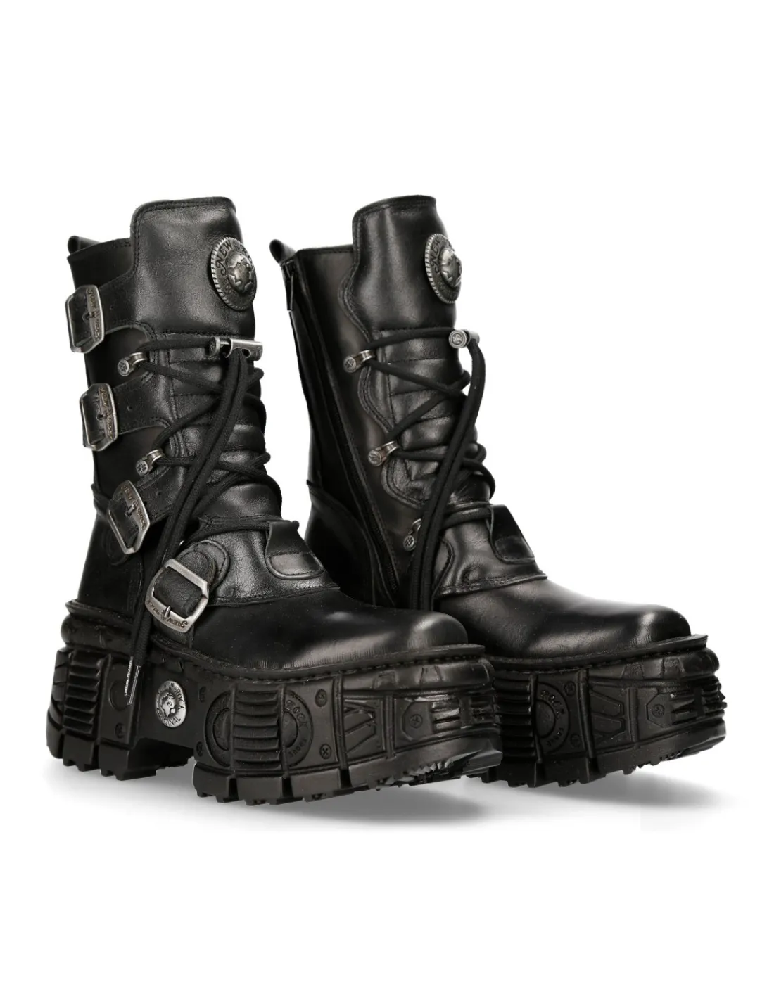 New Rock ANKLE BOOT BLACK TANK M-WALL028-C2 Hot