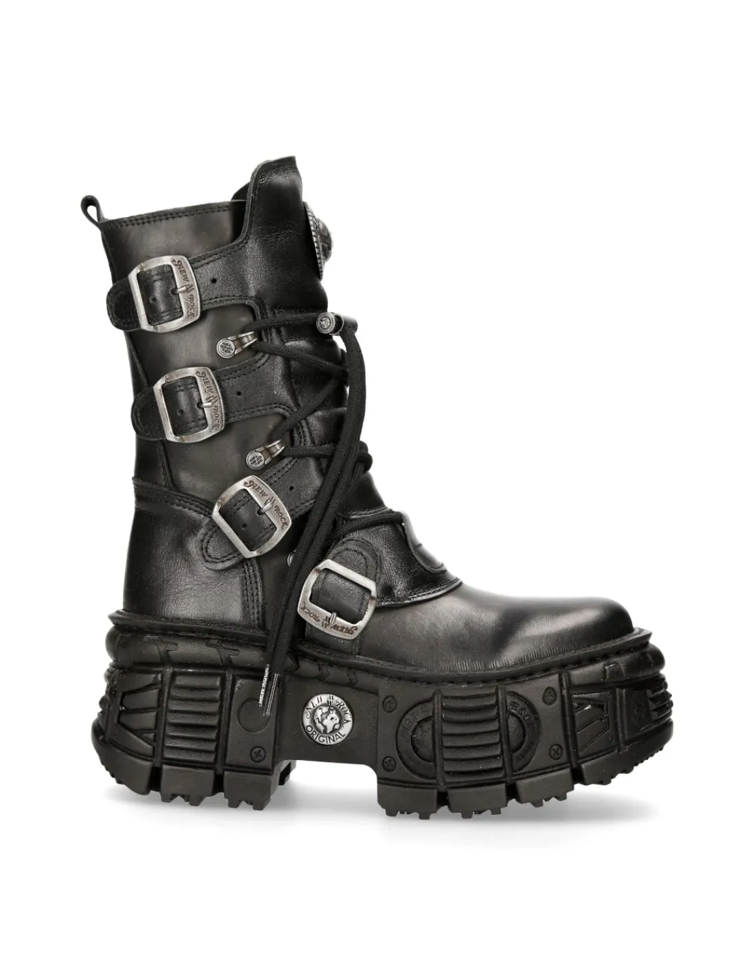 New Rock ANKLE BOOT BLACK TANK M-WALL028-C2 Hot