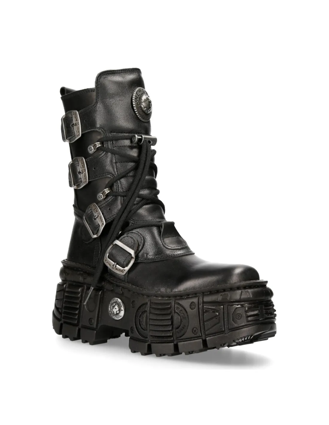 New Rock ANKLE BOOT BLACK TANK M-WALL028-C2 Hot