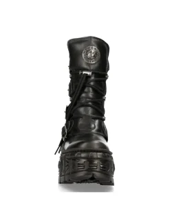 New Rock ANKLE BOOT BLACK TANK M-WALL028-C2 Hot