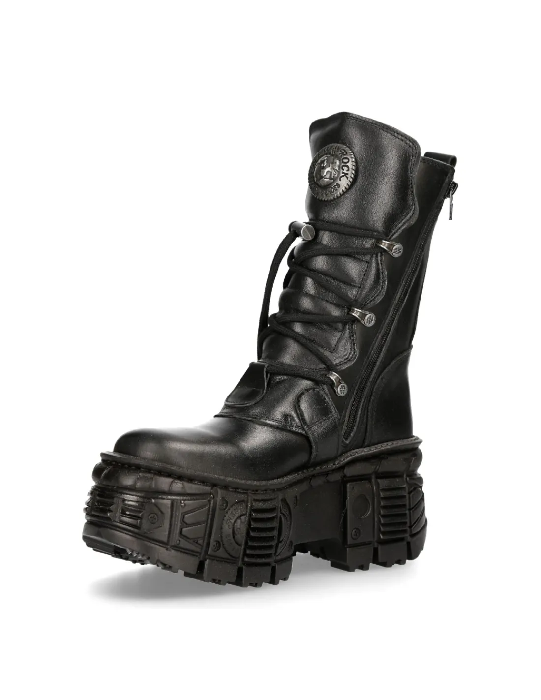 New Rock ANKLE BOOT BLACK TANK M-WALL028-C2 Hot