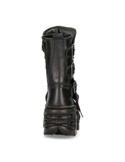 New Rock ANKLE BOOT BLACK TANK M-WALL028-C2 Hot
