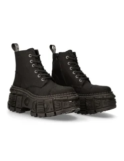 New Rock ANKLE BOOT BLACK TANK M-WALL005-V38 Best