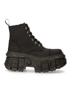 New Rock ANKLE BOOT BLACK TANK M-WALL005-V38 Best