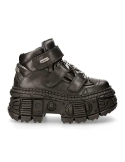 New Rock ANKLE BOOT BLACK TANK M-WALL009-C5 New