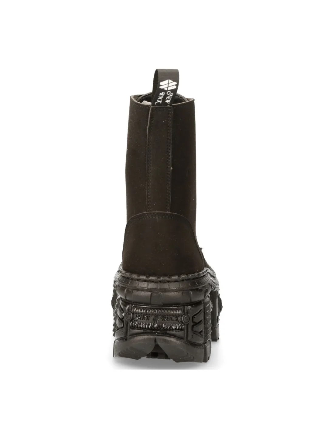 New Rock ANKLE BOOT BLACK TANK WITH LACES M-WALL026N-V1 Clearance