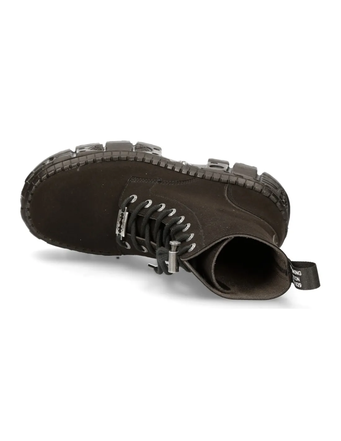 New Rock ANKLE BOOT BLACK TANK WITH LACES M-WALL026N-V1 Clearance