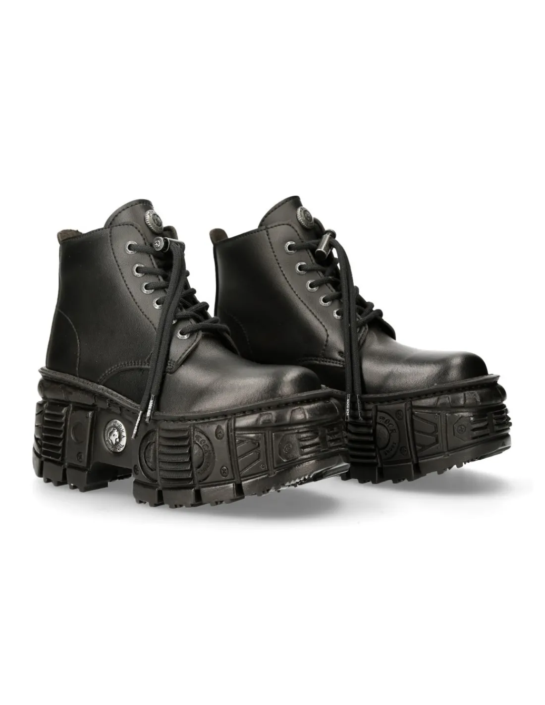 New Rock ANKLE BOOT BLACK TANK WITH LACES M-WALL046-V1 Online