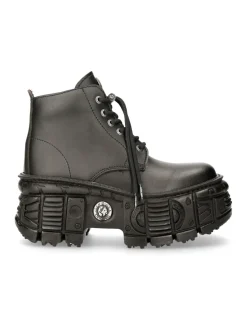 New Rock ANKLE BOOT BLACK TANK WITH LACES M-WALL046-V1 Online