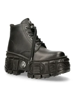 New Rock ANKLE BOOT BLACK TANK WITH LACES M-WALL046-V1 Online
