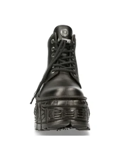 New Rock ANKLE BOOT BLACK TANK WITH LACES M-WALL046-V1 Online