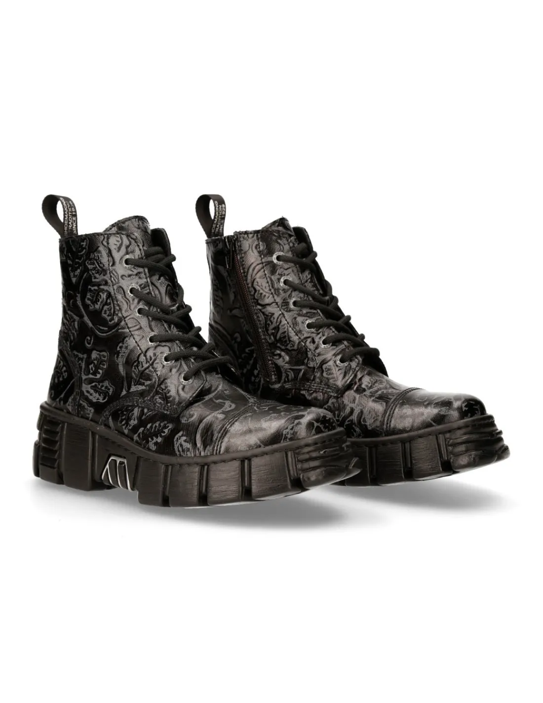 New Rock ANKLE BOOT BLACK TOWER M-WALL005-V39 Hot