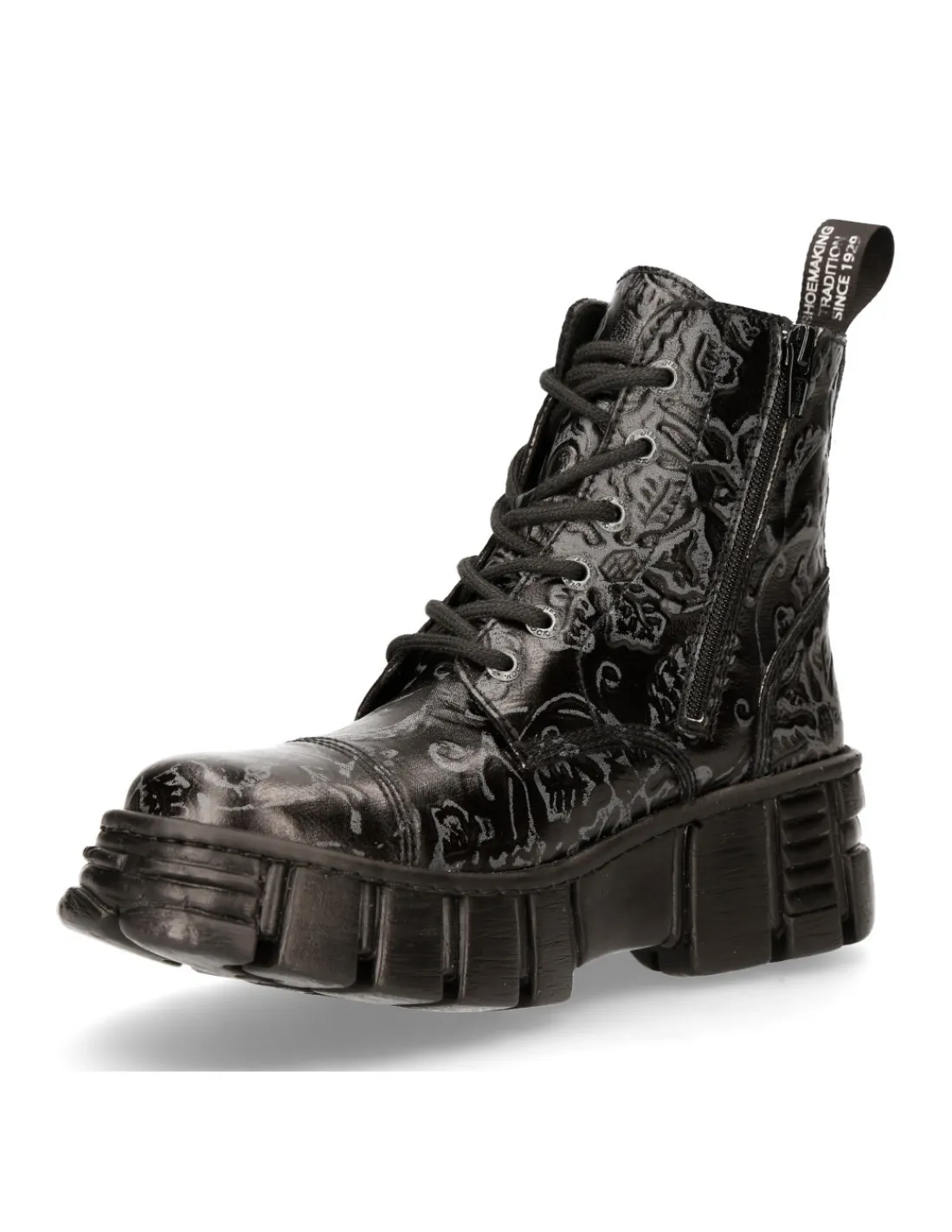 New Rock ANKLE BOOT BLACK TOWER M-WALL005-V39 Hot