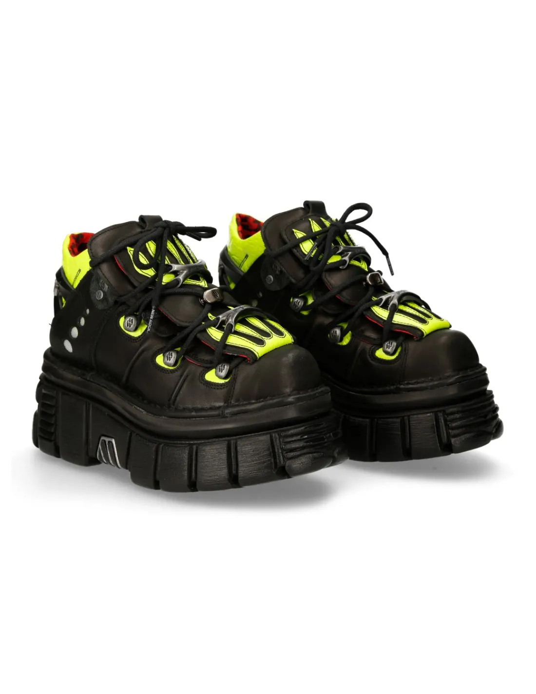 New Rock ANKLE BOOT BLACK TOWER WITH LACES M-MET011-C1