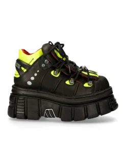 New Rock ANKLE BOOT BLACK TOWER WITH LACES M-MET011-C1