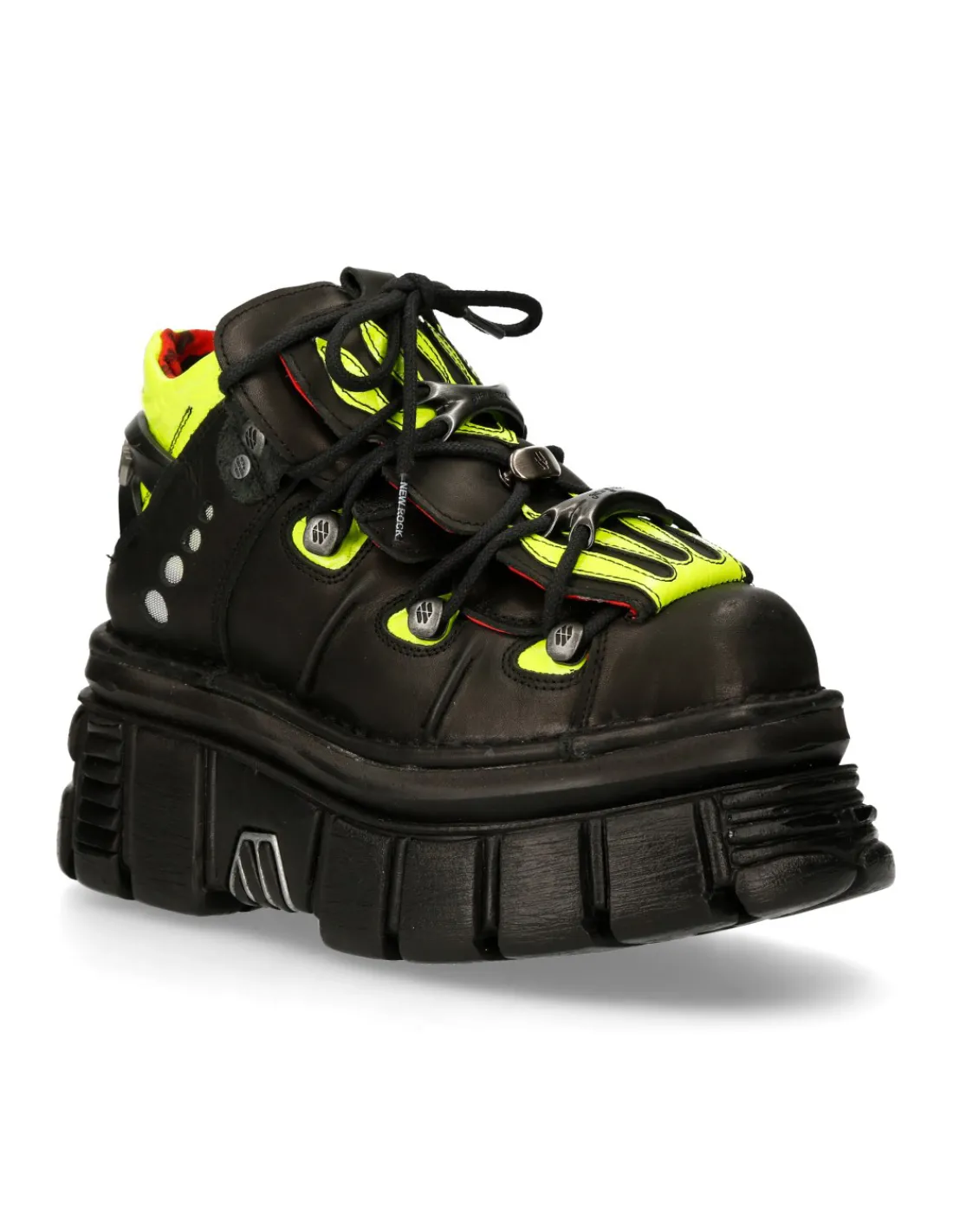 New Rock ANKLE BOOT BLACK TOWER WITH LACES M-MET011-C1