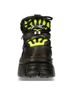 New Rock ANKLE BOOT BLACK TOWER WITH LACES M-MET011-C1