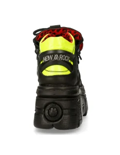New Rock ANKLE BOOT BLACK TOWER WITH LACES M-MET011-C1