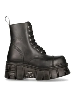New Rock ANKLE BOOT BLACK TOWER WITH LACES M-NEWMILI083-S39 Outlet