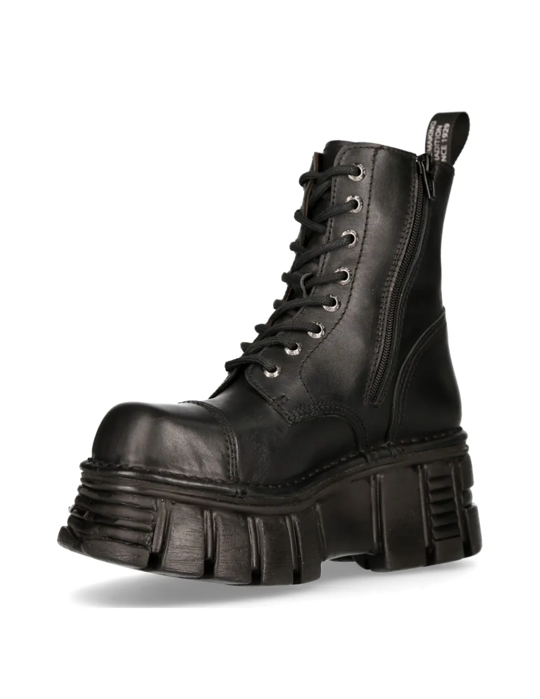New Rock ANKLE BOOT BLACK TOWER WITH LACES M-NEWMILI083-S39 Outlet