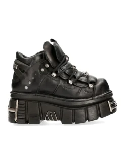 New Rock ANKLE BOOT BLACK TOWER WITH LACES M-106-S112 Online