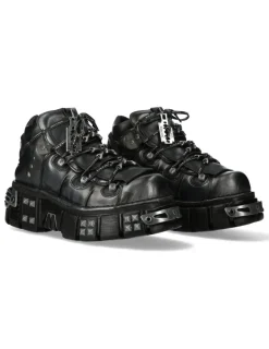 New Rock ANKLE BOOT BLACK TOWER WITH LACES M-106PHSC-V2 Sale
