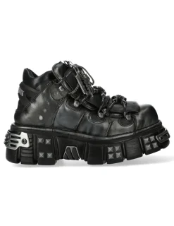 New Rock ANKLE BOOT BLACK TOWER WITH LACES M-106PHSC-V2 Sale