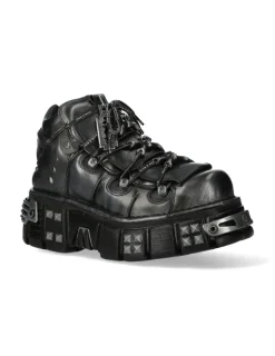 New Rock ANKLE BOOT BLACK TOWER WITH LACES M-106PHSC-V2 Sale