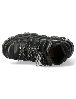 New Rock ANKLE BOOT BLACK TOWER WITH LACES M-106PHSC-V2 Sale
