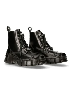 New Rock ANKLE BOOT BLACK TOWER WITH LACES M-WALL005N-C6