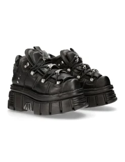 New Rock ANKLE BOOT BLACK TOWER WITH LACES M-106-S29 Sale