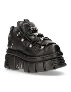 New Rock ANKLE BOOT BLACK TOWER WITH LACES M-106-S29 Sale