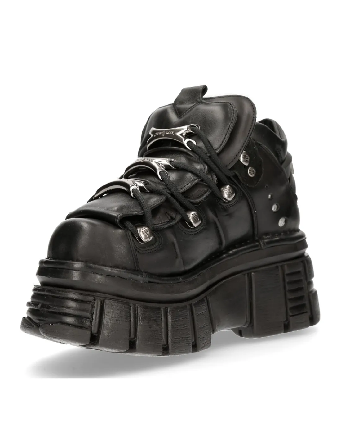 New Rock ANKLE BOOT BLACK TOWER WITH LACES M-106-S29 Sale