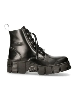 New Rock ANKLE BOOT BLACK TOWER WITH LACES M-WALL025N-C3