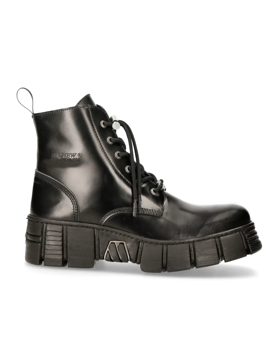 New Rock ANKLE BOOT BLACK TOWER WITH LACES M-WALL025N-C3
