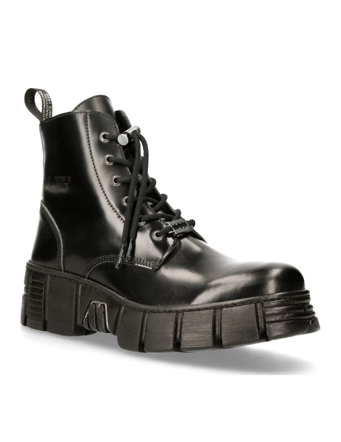 New Rock ANKLE BOOT BLACK TOWER WITH LACES M-WALL025N-C3