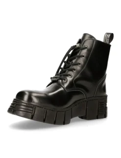 New Rock ANKLE BOOT BLACK TOWER WITH LACES M-WALL025N-C3