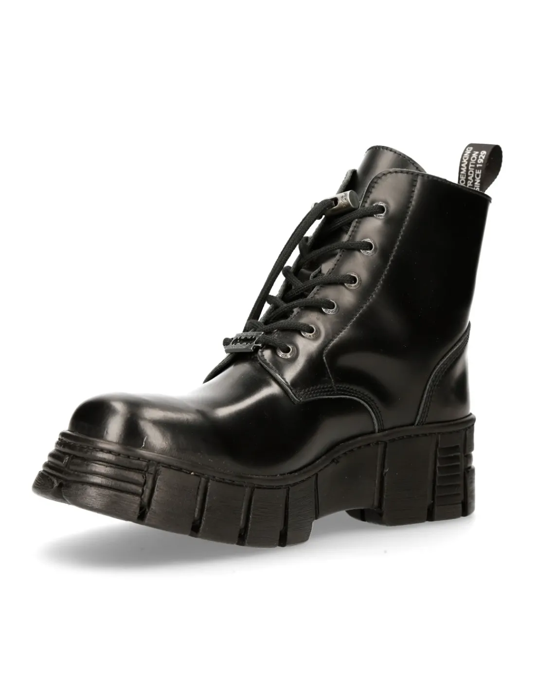 New Rock ANKLE BOOT BLACK TOWER WITH LACES M-WALL025N-C3