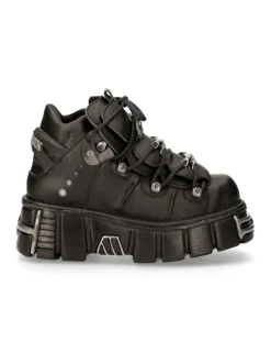 New Rock ANKLE BOOT BLACK TOWER WITH LACES M-106-VS1 Sale