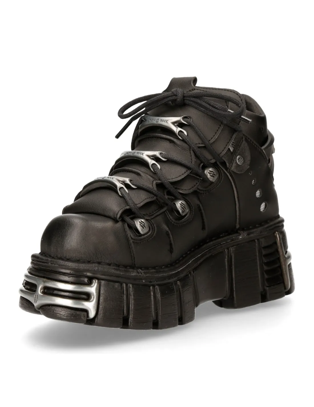 New Rock ANKLE BOOT BLACK TOWER WITH LACES M-106-VS1 Sale