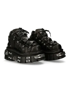 New Rock ANKLE BOOT BLACK TOWER WITH LACES M-106-S70 Discount
