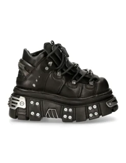 New Rock ANKLE BOOT BLACK TOWER WITH LACES M-106-S70 Discount
