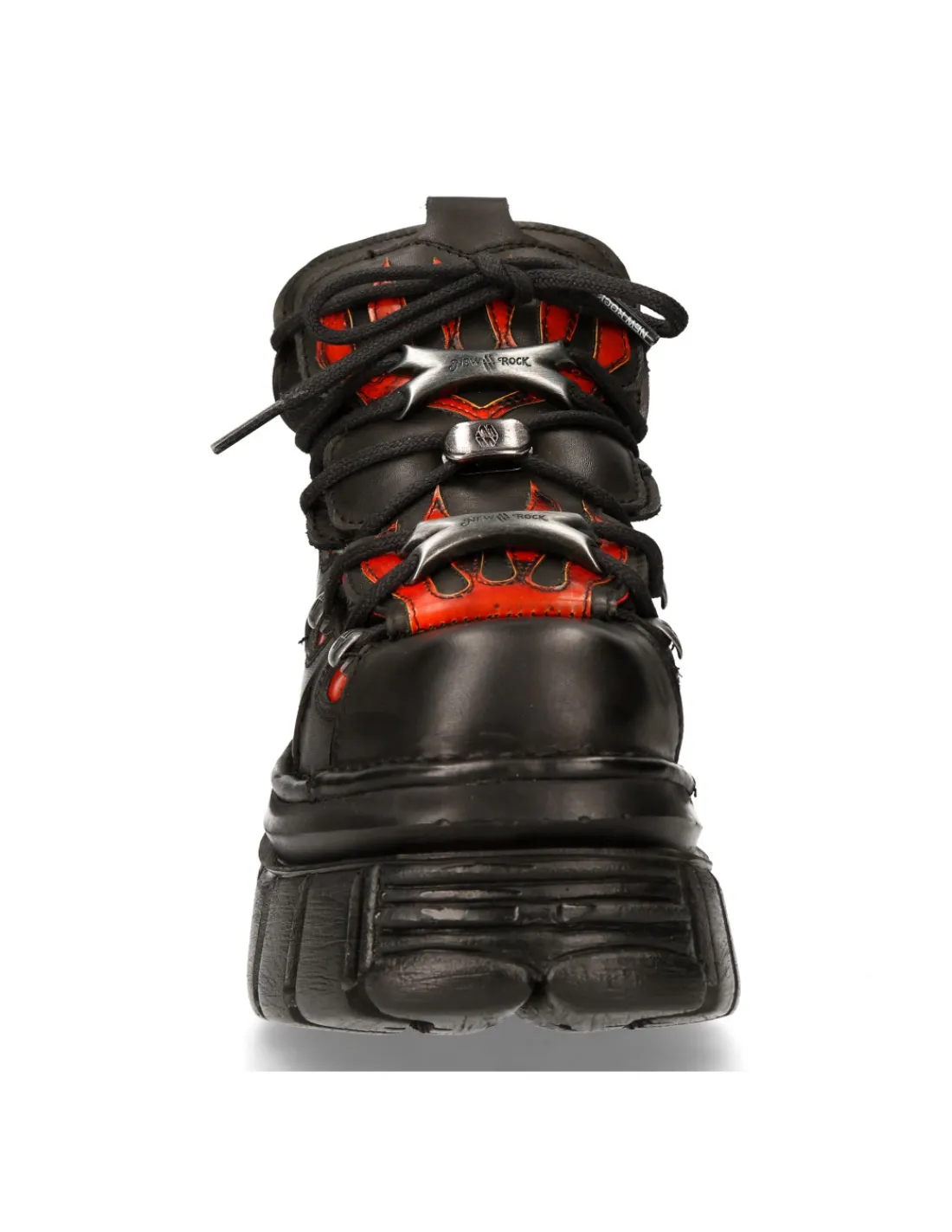 New Rock ANKLE BOOT BLACK TOWER WITH LACES M-MET011-C11 New