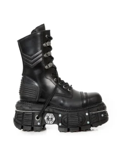 New Rock BOOT BLACK IMPERFECT M-TANK009-C1 Discount