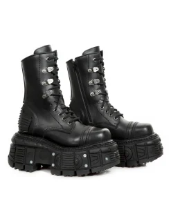New Rock BOOT BLACK IMPERFECT M-TANK012-C1 Sale