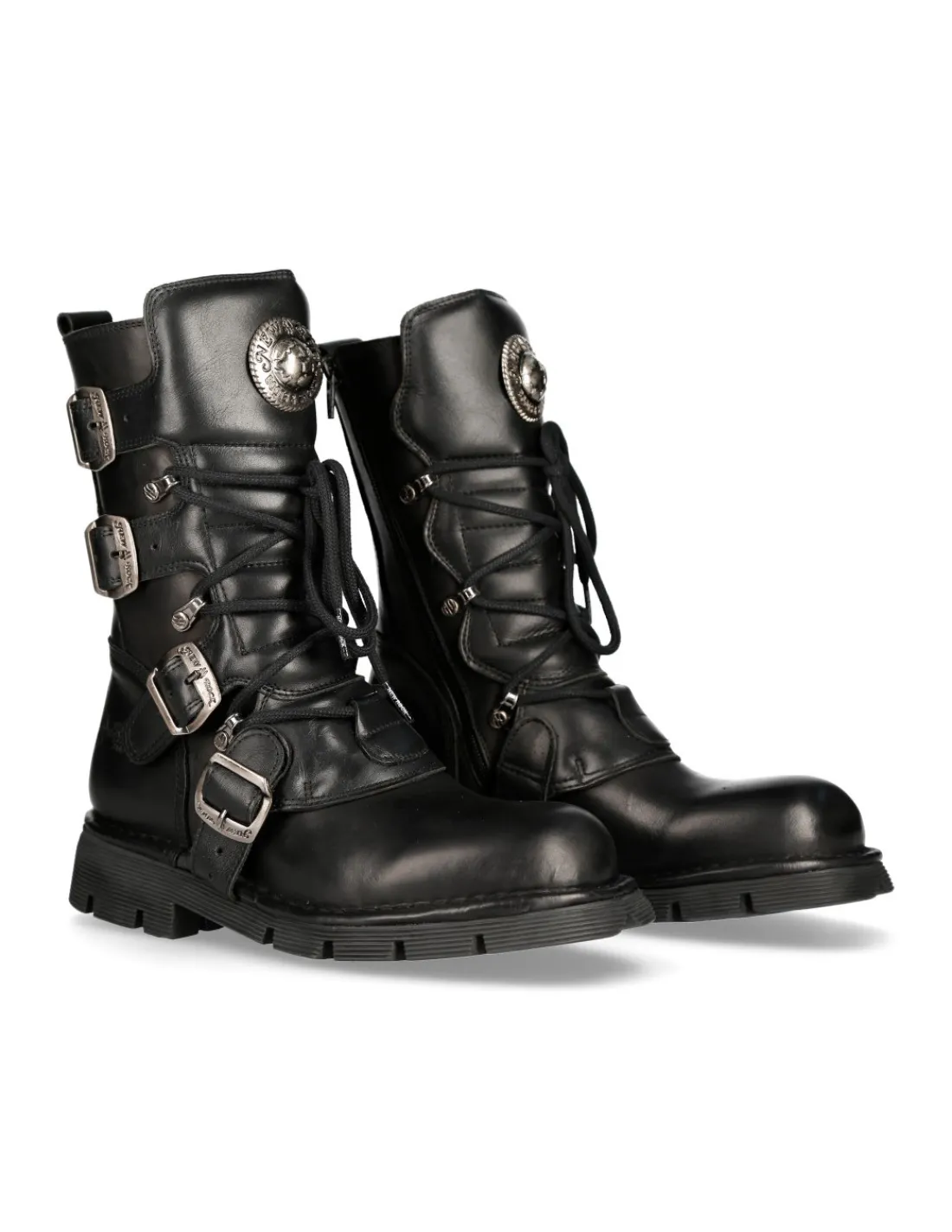 New Rock BOOT BLACK PLANING WITH LACES M-1473-S1 Hot